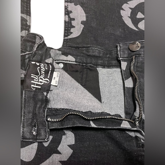 Hell Bunny Overall Skirt Womens Black Halloween Jackolantern Goth Spooky Size M - Picture 12 of 12